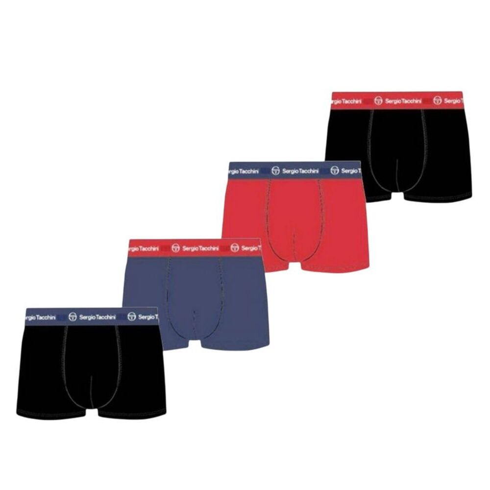 Sergio Tacchini Mens Boxer Shorts (Pack of 4) / Multicolored